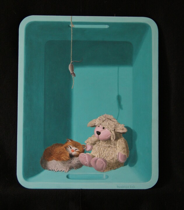 La souris, Huile sur toile, 45 × 35 cm
