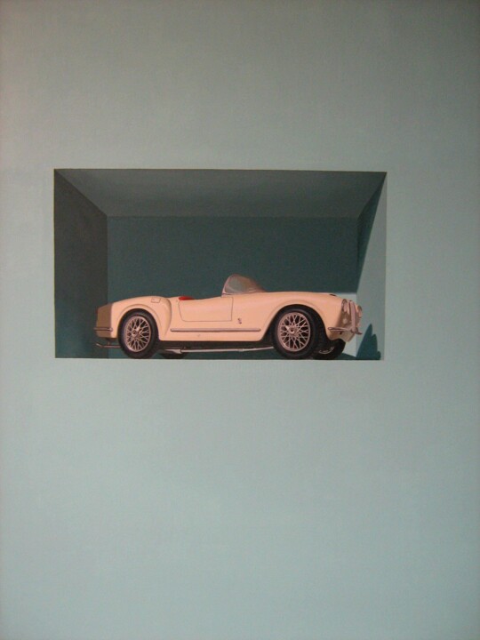 Lancia Aurelia Spider, 1955, Huile sur toile, 55 × 45 cm