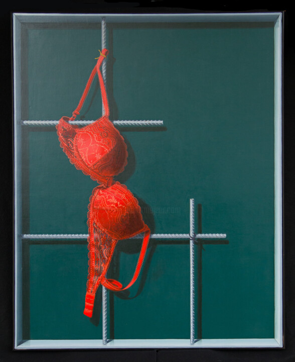 Le lien, Huile sur toile, 81 × 65 cm