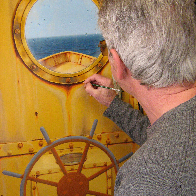 Dominique Bois, dans son atelier